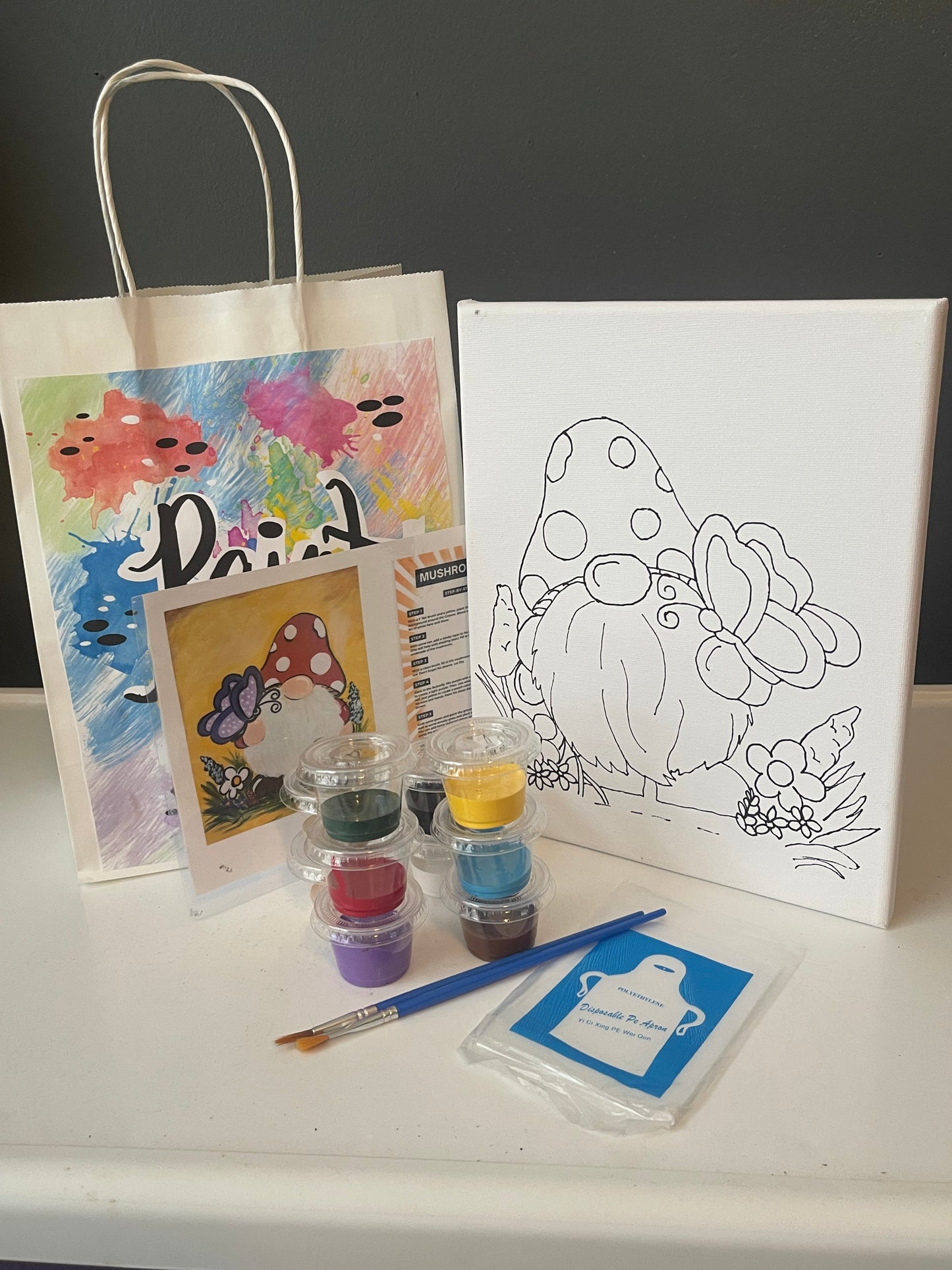 Painting kit Gnome and butterfly