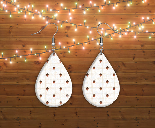 Acorn teardrop earrings