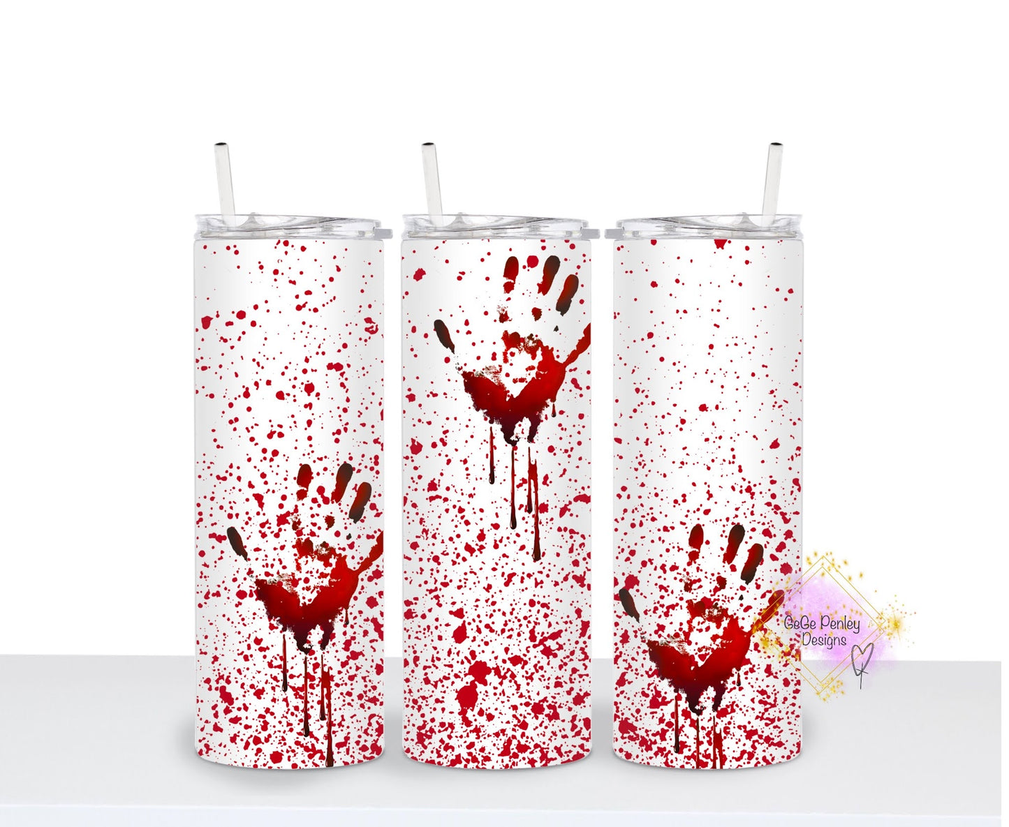 Bloody hand prints