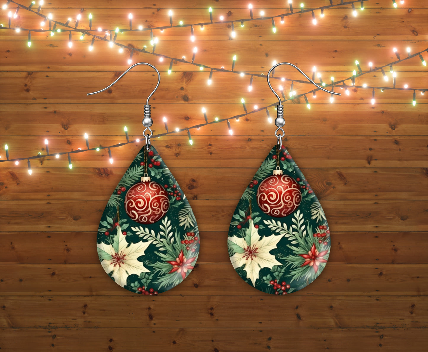 Christmas ornaments poinsettia