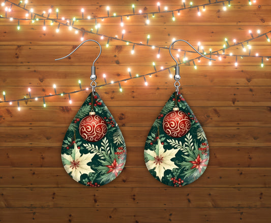 Christmas ornaments poinsettia