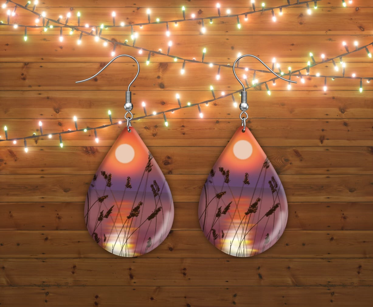 Sunset lake earrings