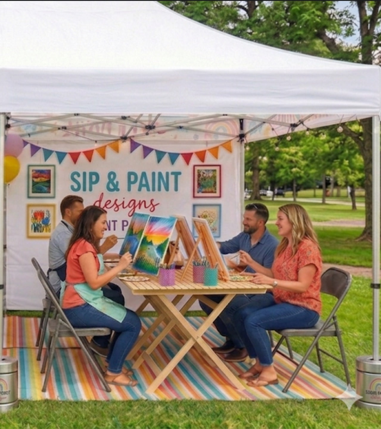 Painting parties mobile tent- Birthday, girls night in, couples night, fund raising, any celebration.