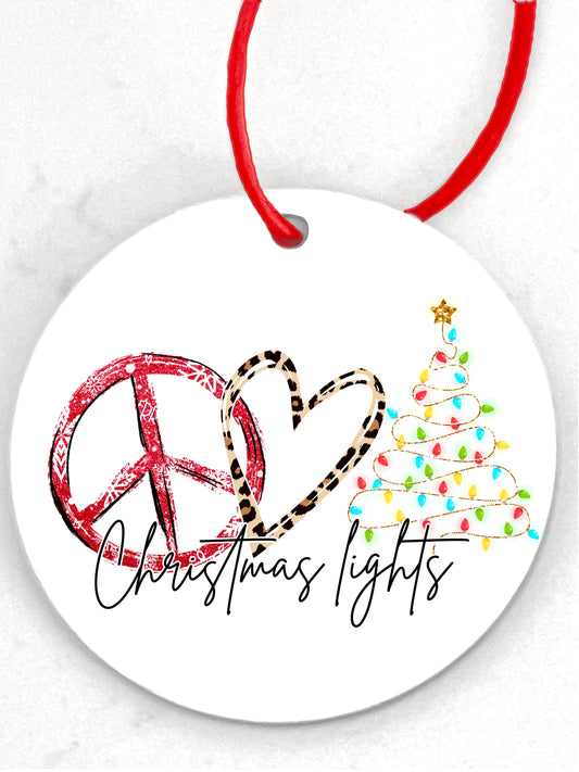Peace Love & Christmas lights