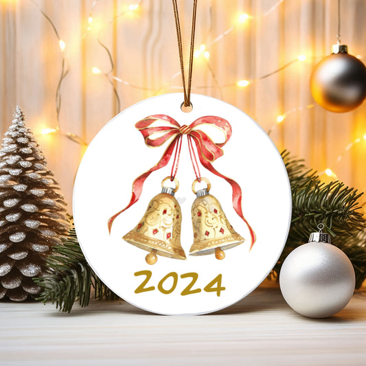 Gold bells 2024 ornament