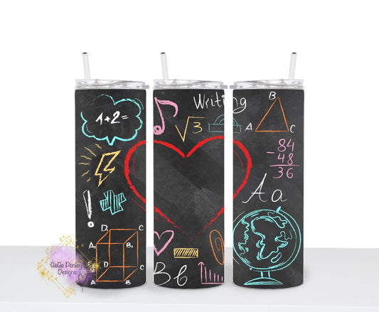 Chalk board Heart teacher