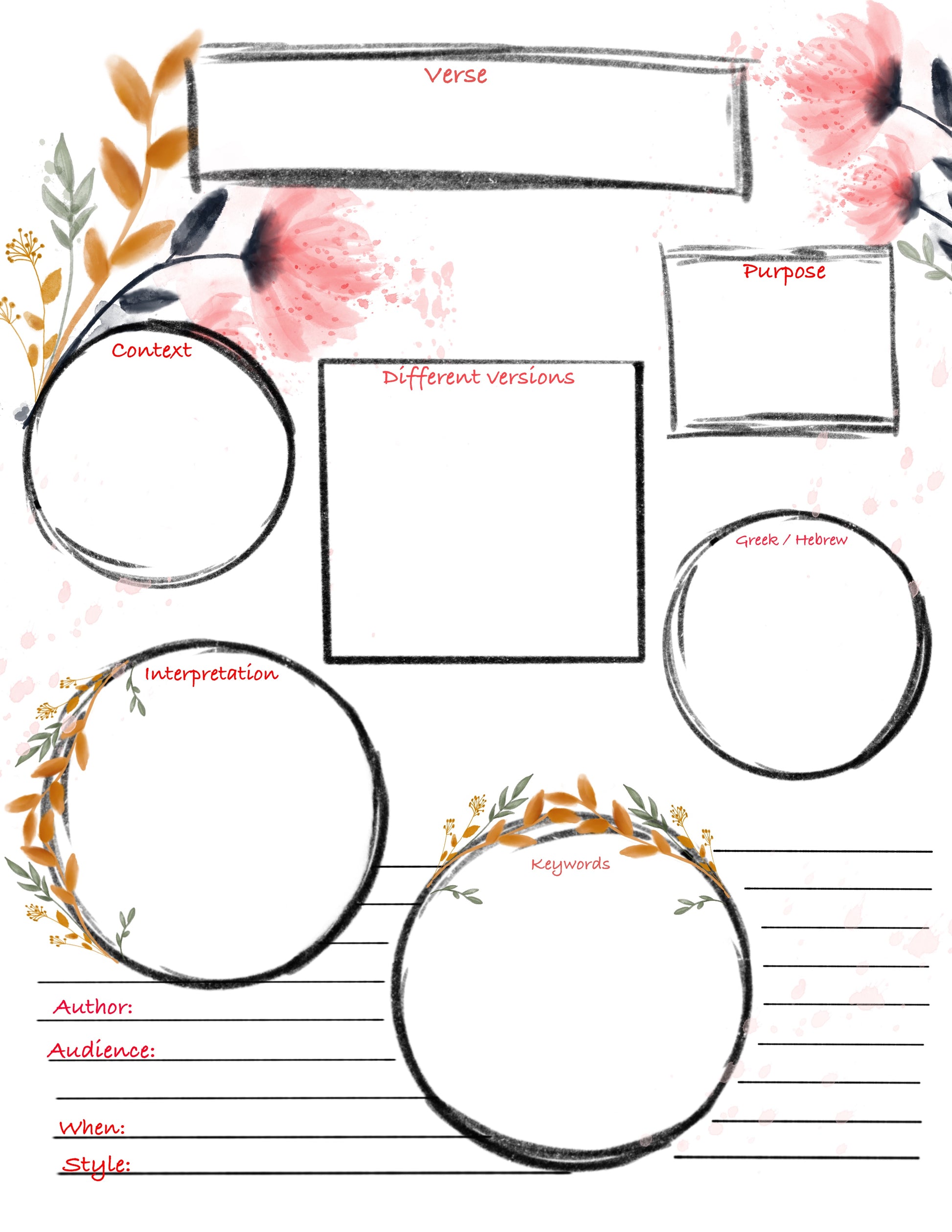 Digital download Bible verse mapping template . – GeGe Penley Designs digital-download-bible-verse-mapping-template-gege-penley-designs