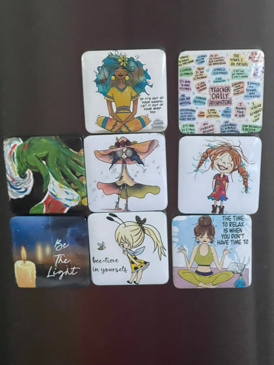 Special order only Personalized 2”x2” square magnetic buttons