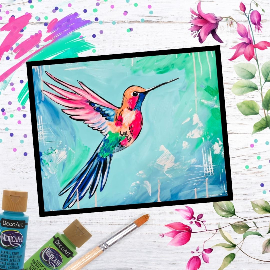 Online Humming bird painting class