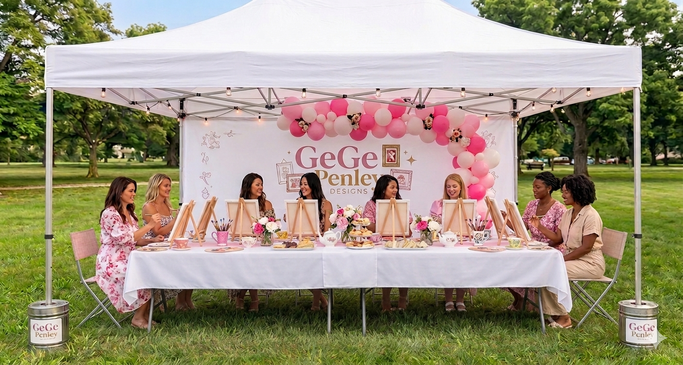 Painting parties mobile tent- Birthday, girls night in, couples night, fund raising, any celebration.