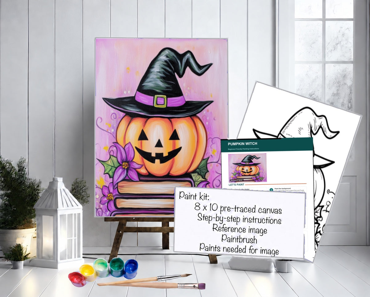 Paint kit Pumpkin witch