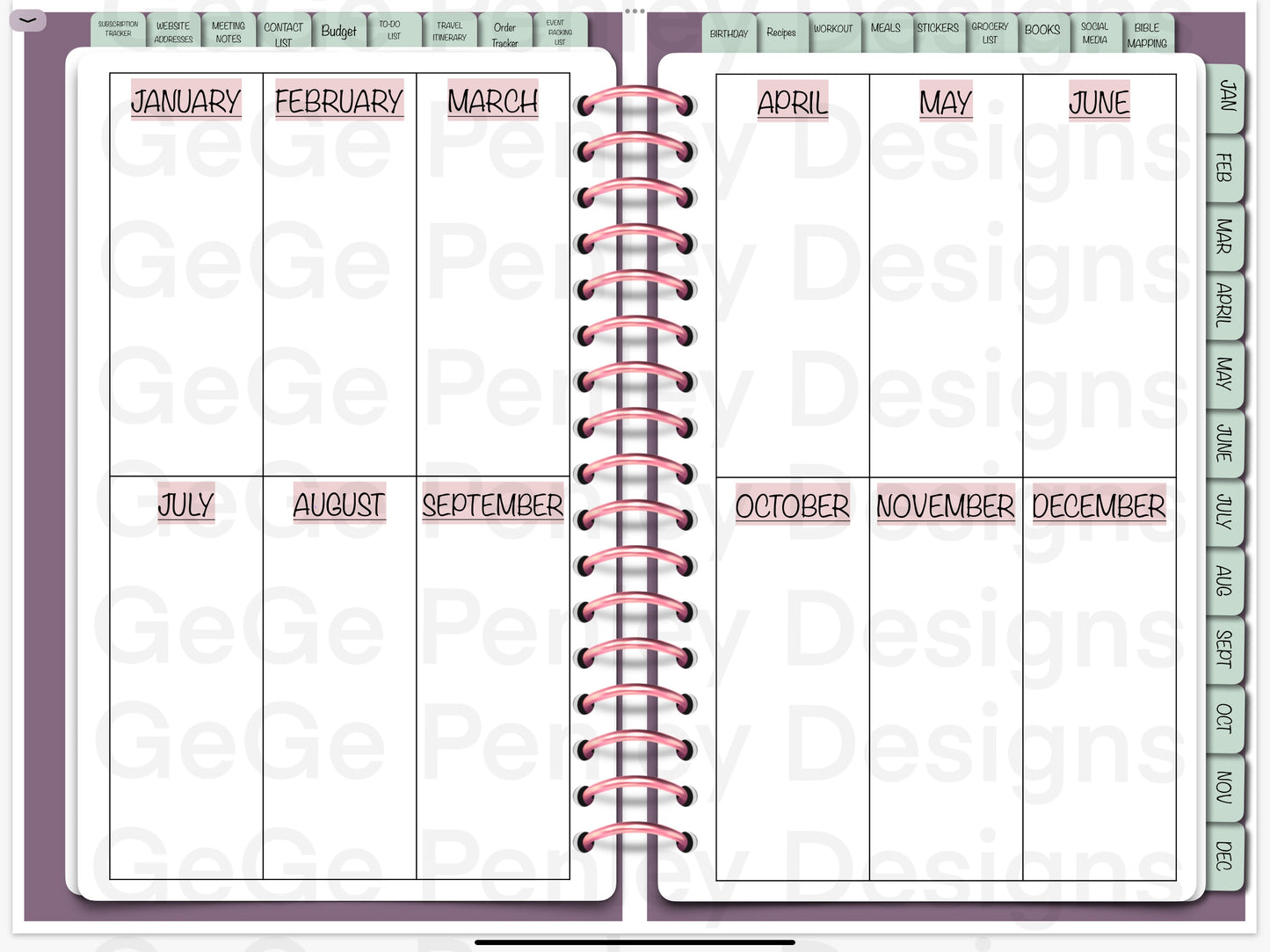 2025 digital planner compatible with Goodnotes