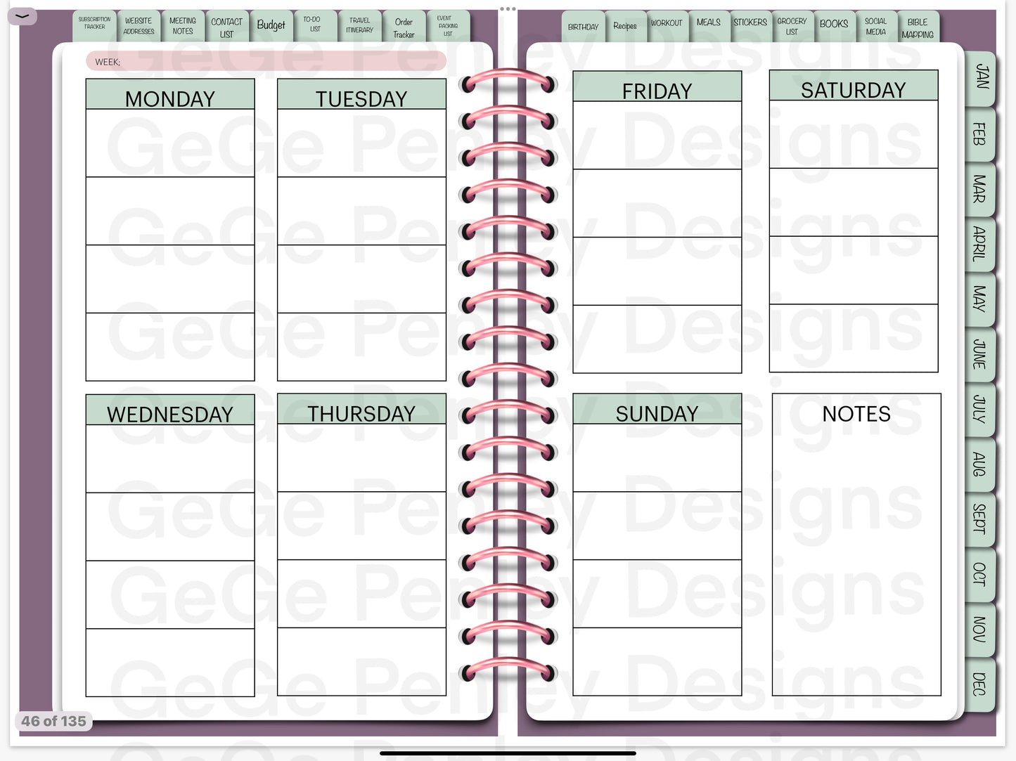 2025 digital planner compatible with Goodnotes