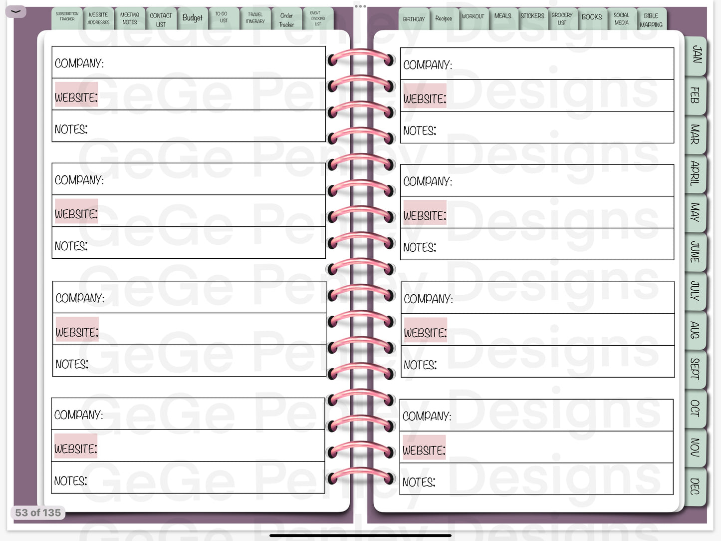 2025 digital planner compatible with Goodnotes