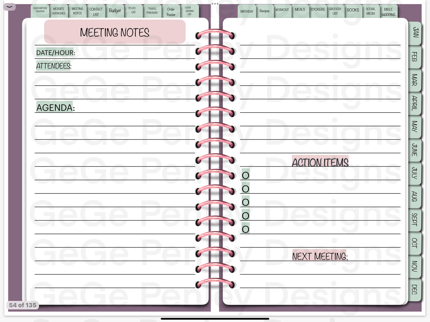 2025 digital planner compatible with Goodnotes