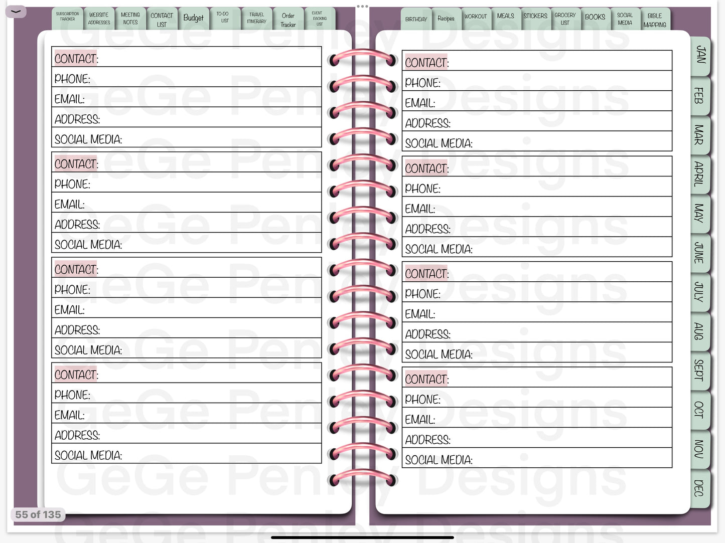 2025 digital planner compatible with Goodnotes